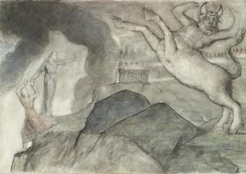 The Minotaur, illustration to the Divine Comedy by Dante Alighieri, 1824-27